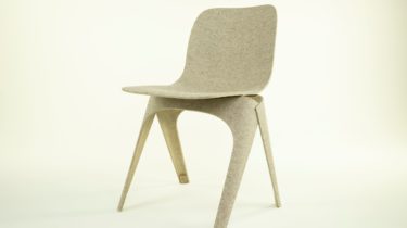 Flax Chair, made of Felted Flax and PLA Fibres